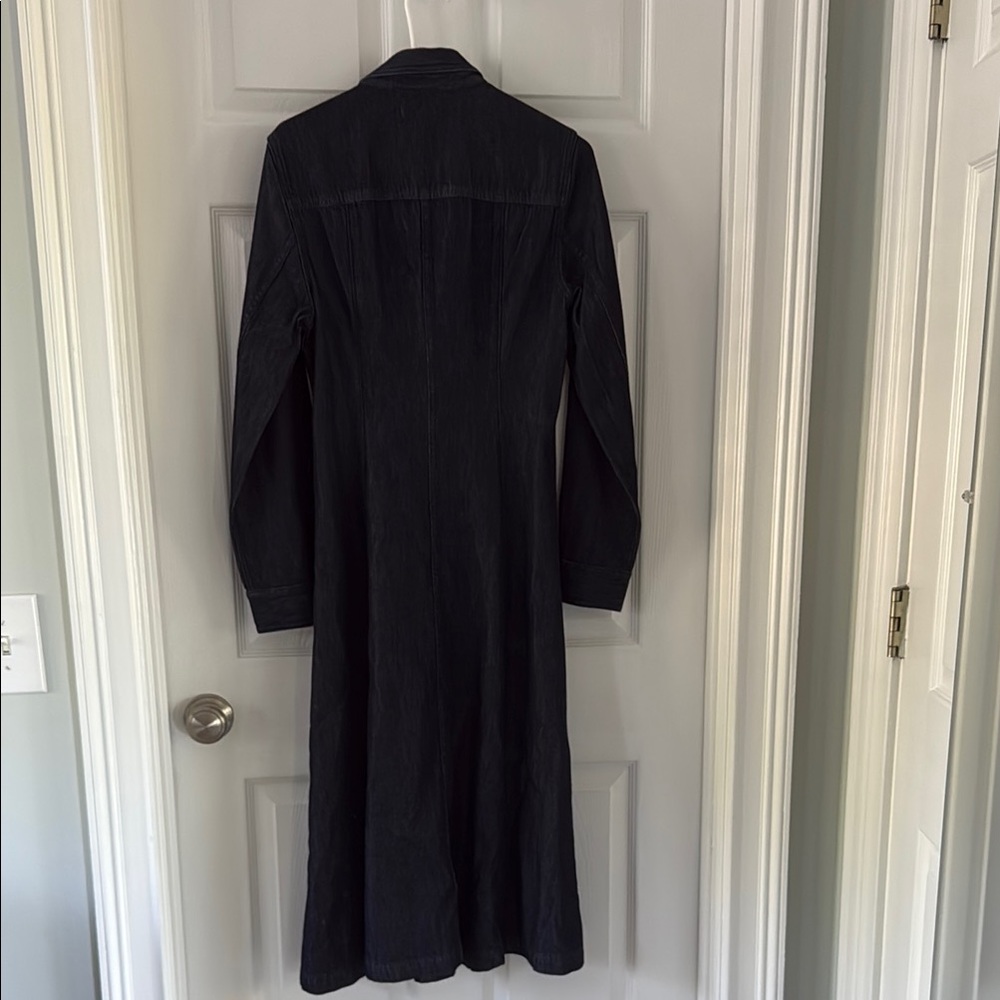 Madewell Dark Denim Long Sleeve Shirt Dress - Picture 4 of 4